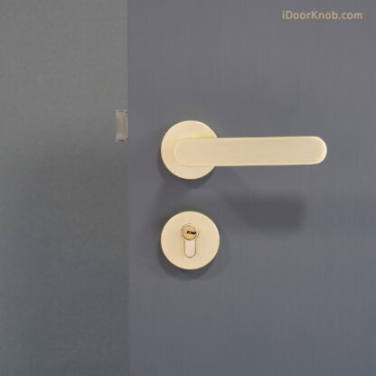 มือจับกก้านโยกประตู สีทอง Brushed Gold ระบบมอร์ทิสล็อค เกรดพรีเมี่ยม รุ่น AX26 - Image 2